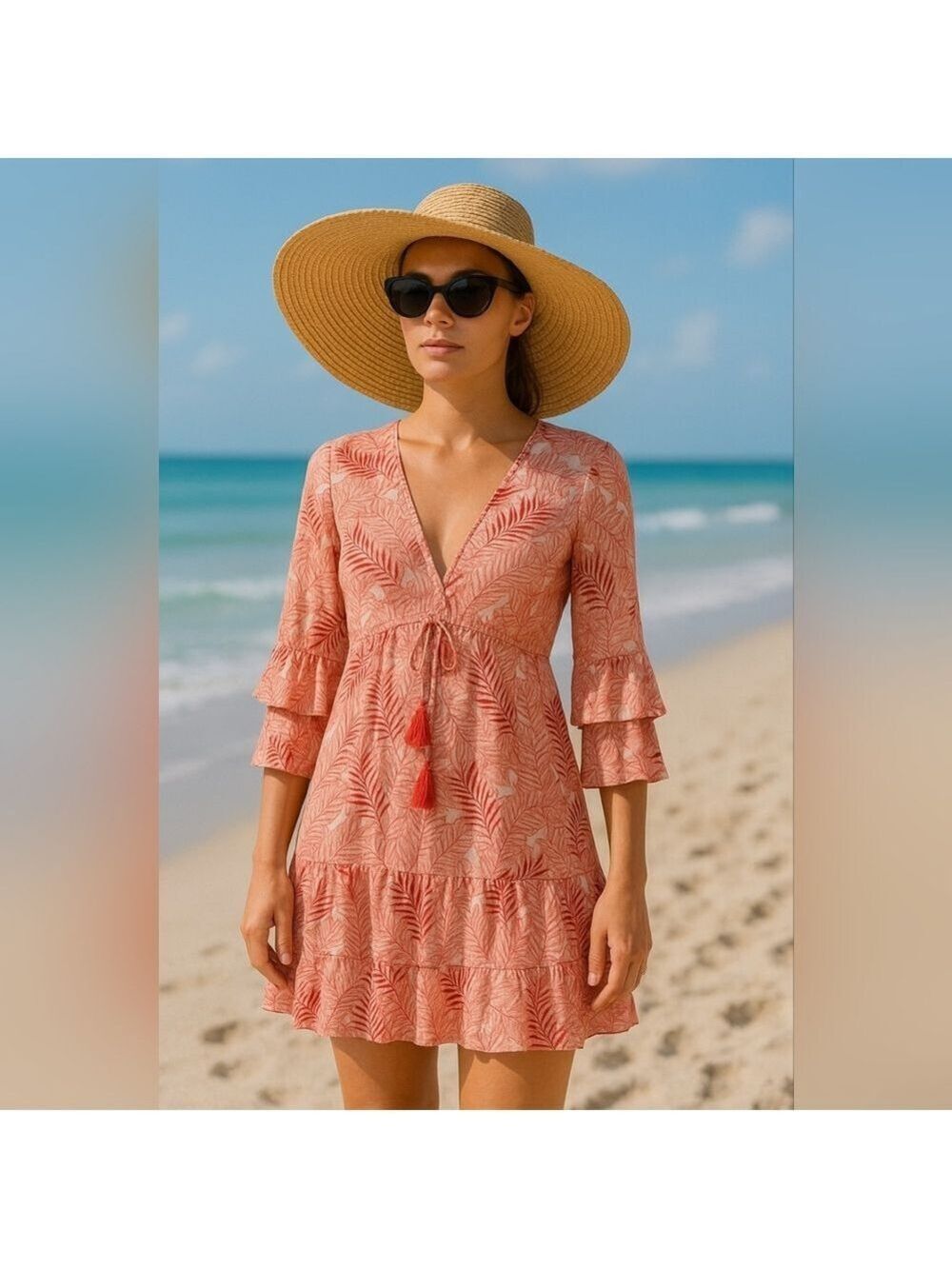 NWOT Spiaggia Dolce Boho Lightweight floral dress